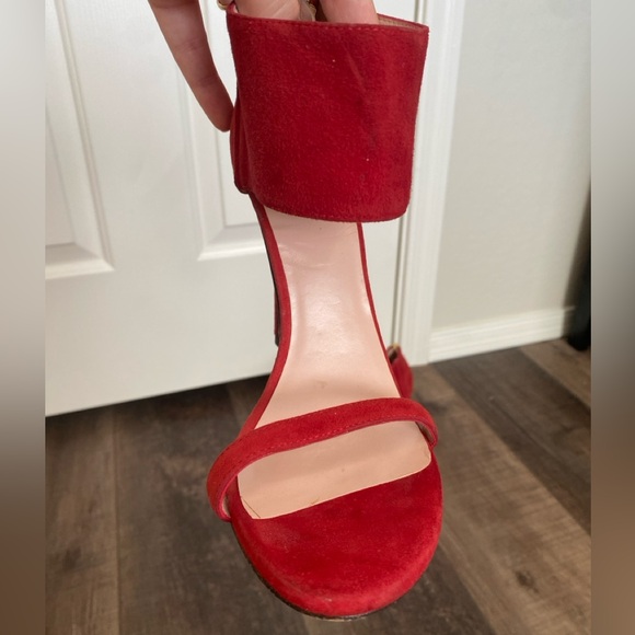 Stuart Weitzman Red Suede Heels - Picture 7 of 16
